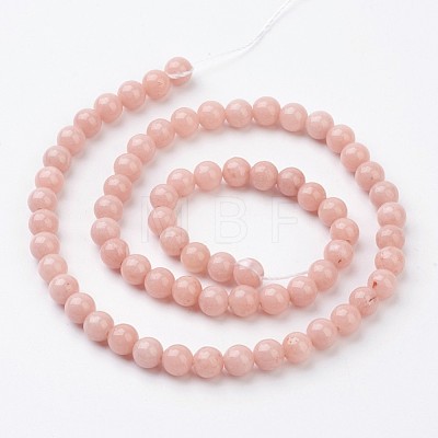 Natural Mashan Jade Round Beads Strands X-G-D263-6mm-XS22-1