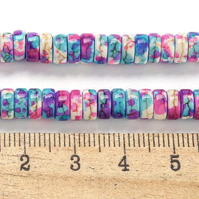 Baking Paint Synthetic Turquoise Beads Strands G-H060-02B-03-1