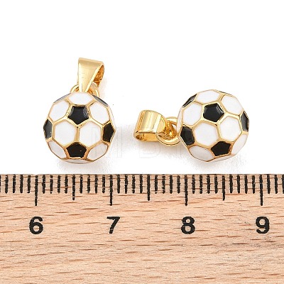 Brass Enamel Pendants KK-CBAEBFB-01B-G-1