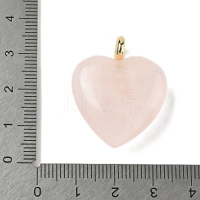 Natural Rose Quartz Pendants X-G-P585-03G-09-1