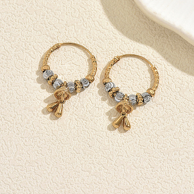 Twist Brass Hoop Earrings for Women UG4037-1