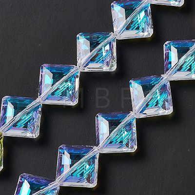 Faceted Glass Beads Strands X-EGLA-E030-01C-1