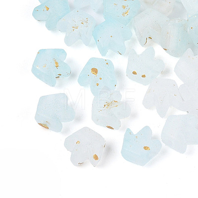 Frosted Transparent Acrylic Beads FACR-T009-01C-1
