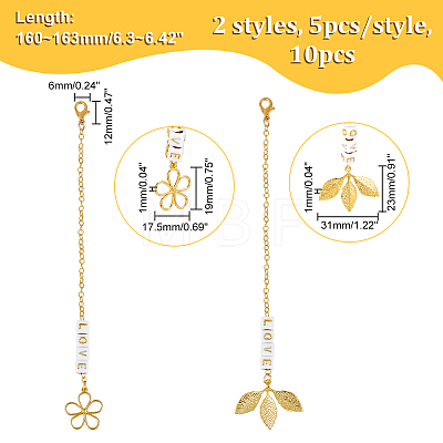 Leaf Brass & Alloy Flower Cup Pendant Decorations HJEW-AB00496-1