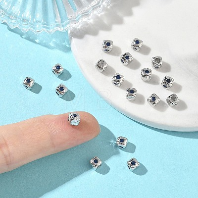 SHEGRACE Brass Cubic Zirconia Beads XGRQ4H909-682P-C-1