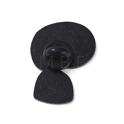 Black Zinc Alloy Brooches JEWB-O012-02C-1