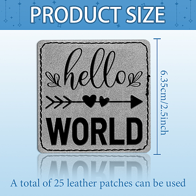 Imitation Leather Clothing Label Tags AJEW-WH0509-002-1