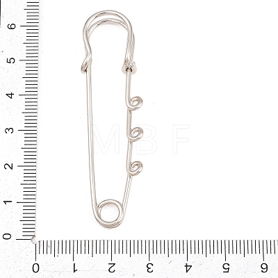 Iron Safety Pins Brooch Findings IFIN-Z005-02P-02-1