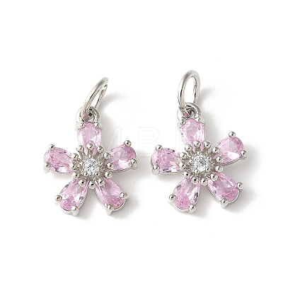 Brass Micro Pave Cubic Zirconia Pendants KK-U067-03P-03-1