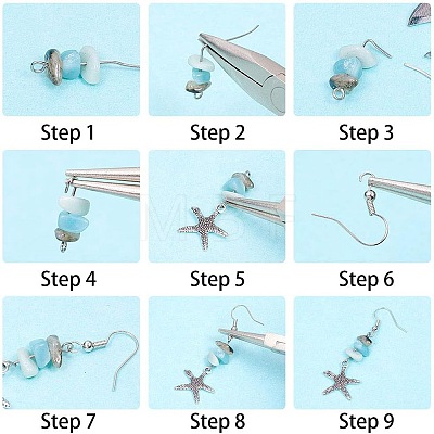DIY Ocean Theme Earring Making DIY-SC0008-63-1