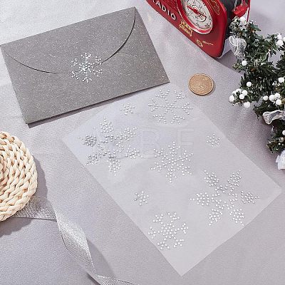 Snowflake Glitter Hotfix Rhinestone DIY-WH0001-49-1