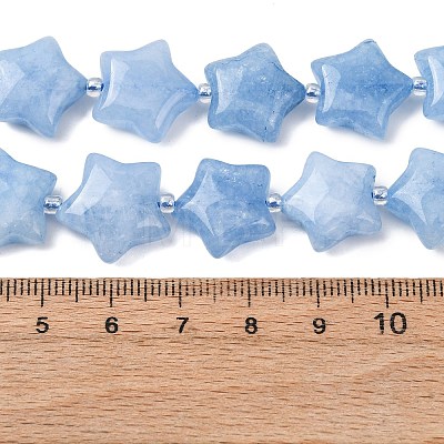 Dyed Natural Aquamarine Beads Strands G-K359-E10-1