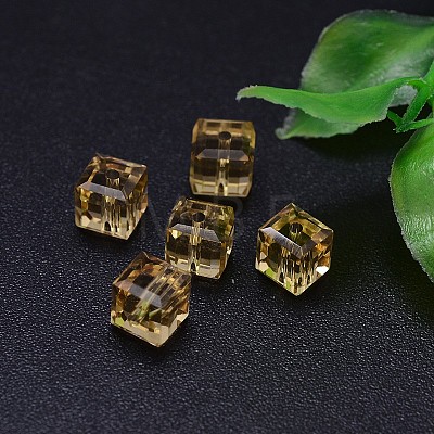 Faceted Cube Imitation Austrian Crystal Bead Strands G-M184-6x6mm-28A-1
