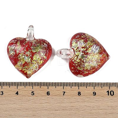 Lampwork Pendants FOIL-K003-02-1