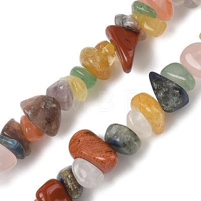Natural Mixed Stone Chip Beads Strands G-T149-02-1