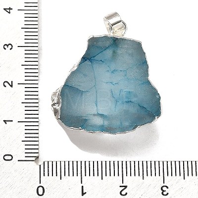 Raw Rough Natural Dyed Quartz Crystal Pendants G-G895-05S-05-1