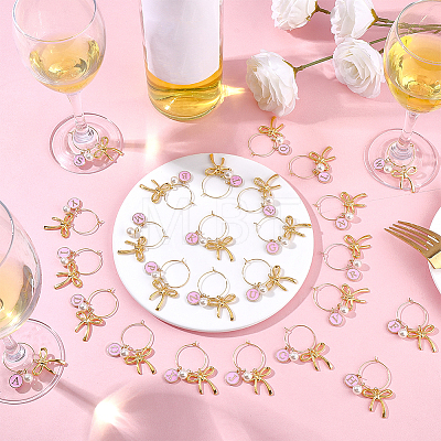 26Pcs Alloy Enamel Wine Glass Charms AJEW-FG00017-1