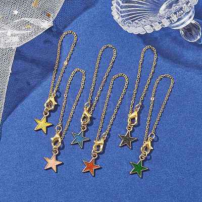 Alloy Enamel Pendant Decorations HJEW-JM01846-1