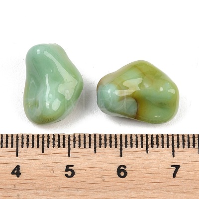 Two Tone Opaque Acrylic Imitation Gemstone Beads OACR-T033-06-1