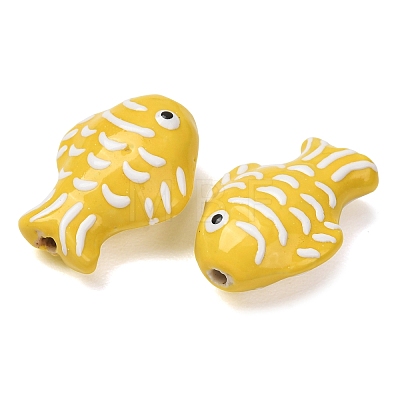 Handmade Porcelain Beads PORC-K010-08H-1