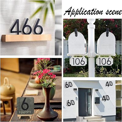 Zinc Alloy House Number FIND-WH0064-99-6-1