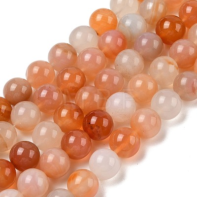 Natural Red Agate Beads Strands G-A248-A06-05-1