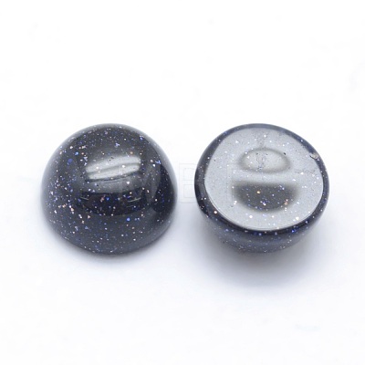 Synthetic Blue Goldstone Cabochons X-G-P393-R22-6mm-1