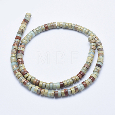 Natural Aqua Terra Jasper Beads Strands G-E444-17-6mm-1