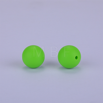 Round Silicone Focal Beads SI-JX0046A-119-1