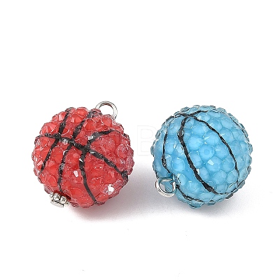 Opaque Alloy Acrylic Pendants PALLOY-JF06019-1