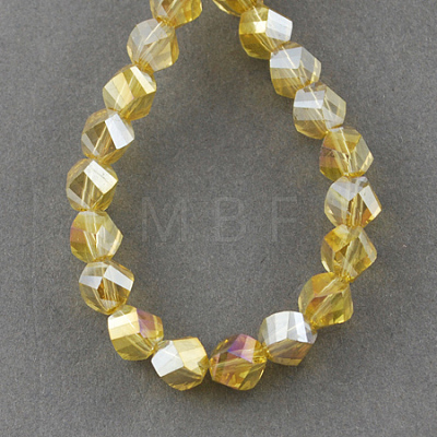 Electroplate Glass Beads Strands EGLA-R031-4mm-13-1