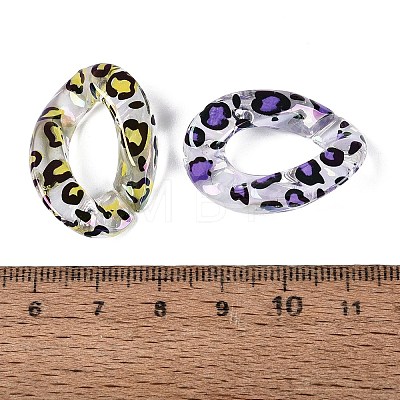 UV Plating Printed Transparent Acrylic Beads AC-CBAEEF4-21-1