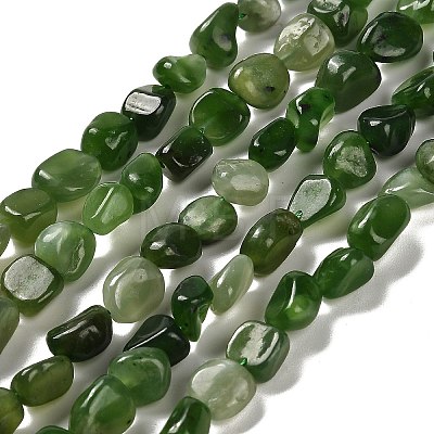 Dyed Natural White Jade Beads Strands G-P497-01E-49-1