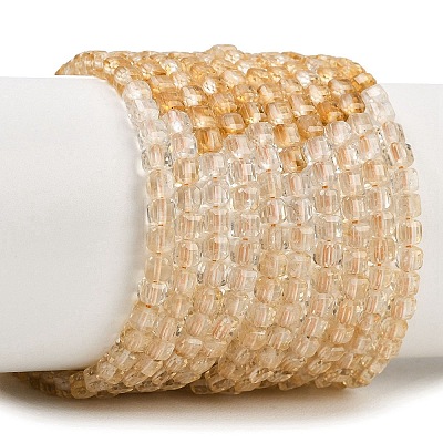 Heated Natural Citrine Beads Strands G-B175-C06-3x3mm-1