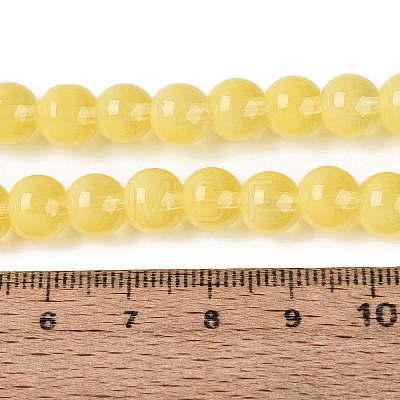 Transparent Glass Imitation Cat Eye Beads Strands GLAA-Q110-01B-17-1