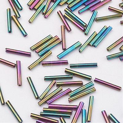 Glass Bugle Beads SEED-E001-9mm-409#-1