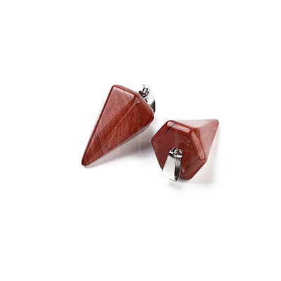 Cone/Spike/Pendulum Synthetic Red Jasper Pendants G-R278-72-1