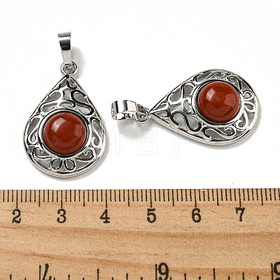 Natural Red Jasper Pendants G-Q158-05P-16-1