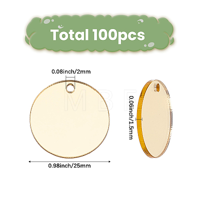 100Pcs Transparent Acrylic Pendants OACR-SC0002-99B-1