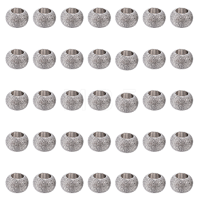 Unicraftale 304 Stainless Steel Textured Spacer Beads STAS-UN0005-54-1