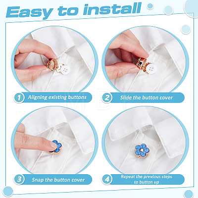 6Pcs Zinc Alloy Cufflinks BUTT-ME0001-50B-01-1