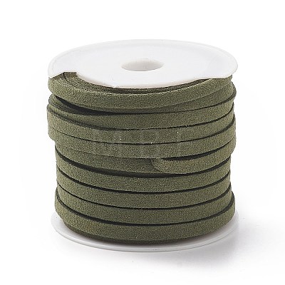 (Defective Closeout Sale: Bad Spool) Eco-Friendly Flat Faux Suede Cords LW-XCP0001-10-1