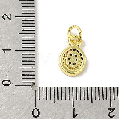 Brass Micro Pave Cubic Zirconia Charms KK-M283-25B-02-1