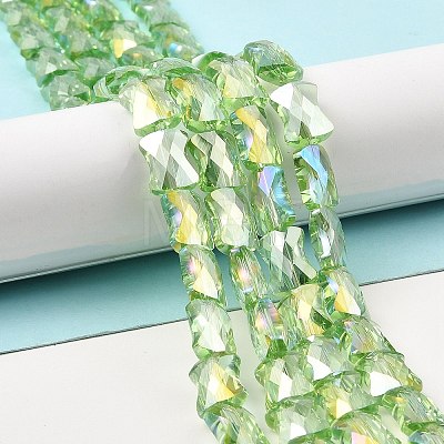 AB Color Plated Transparent Glass Beads Strands EGLA-P051-06A-A12-1