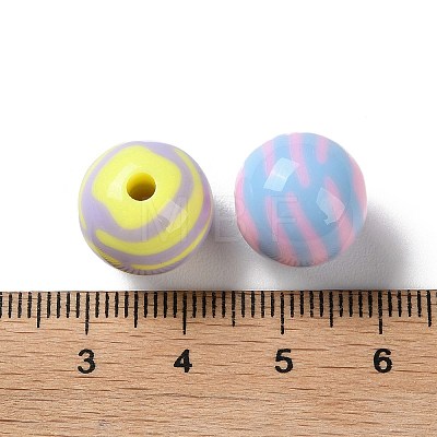 Two Tone Opaque Acrylic Beads X-SACR-I005-07A-1