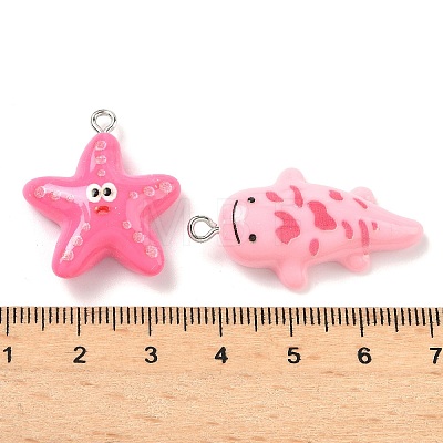 Opaque Resin Pendants RESI-I355-03P-01-1