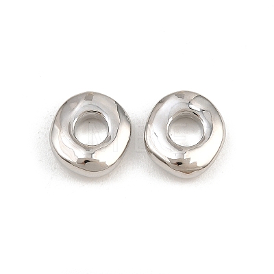 Brass European Beads KK-CBA78C7-33A-P-1