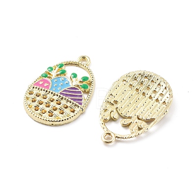 Easter Alloy Enamel Pendants ENAM-E360-01G-02-1