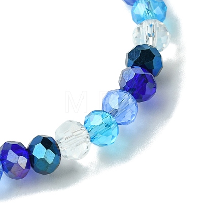 Electroplated Glass Beaded Stretch Bracelets BJEW-JB10900-01-1