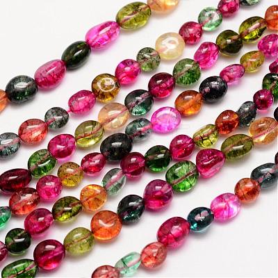 Natural Crackle Quartz Bead Strands G-L459-16-1